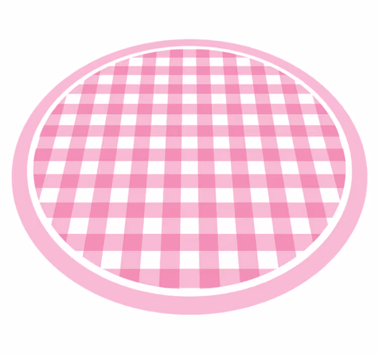 Tappeto vinile per bambini stile a scacchi rosa - TenStickers
