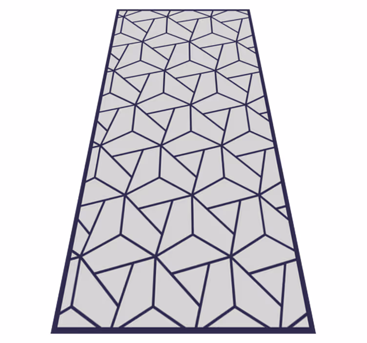 Tappeto vinile geometrico motivi angolari grigi - TenStickers