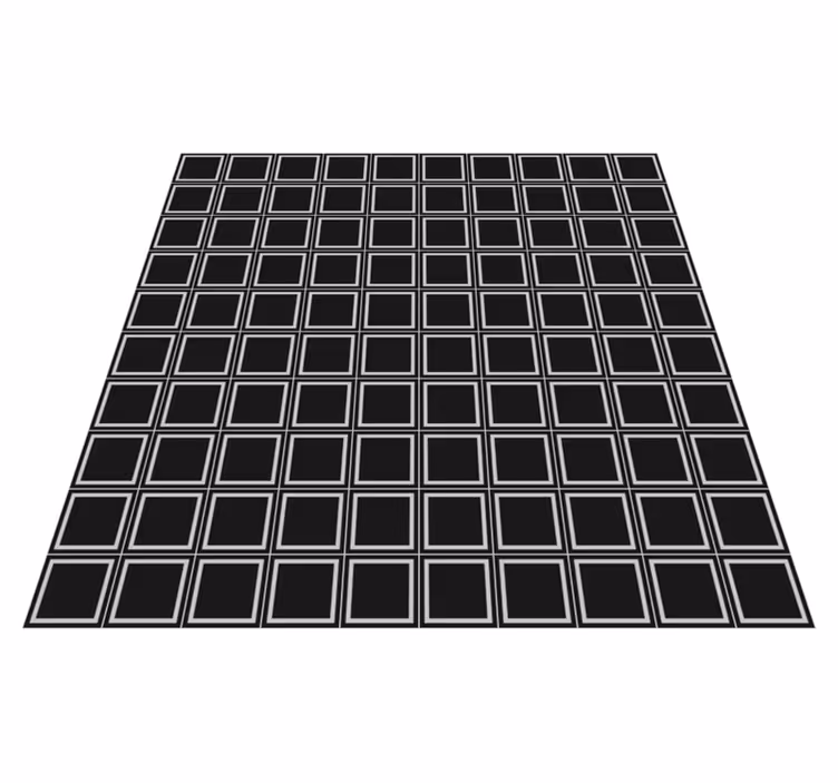 Tappeto vinile piastrelle disposizione geometrica quadrata - TenStickers