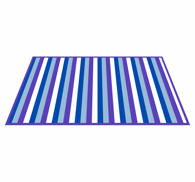 Tappeto vinile strisce motivo blu brillante - TenStickers