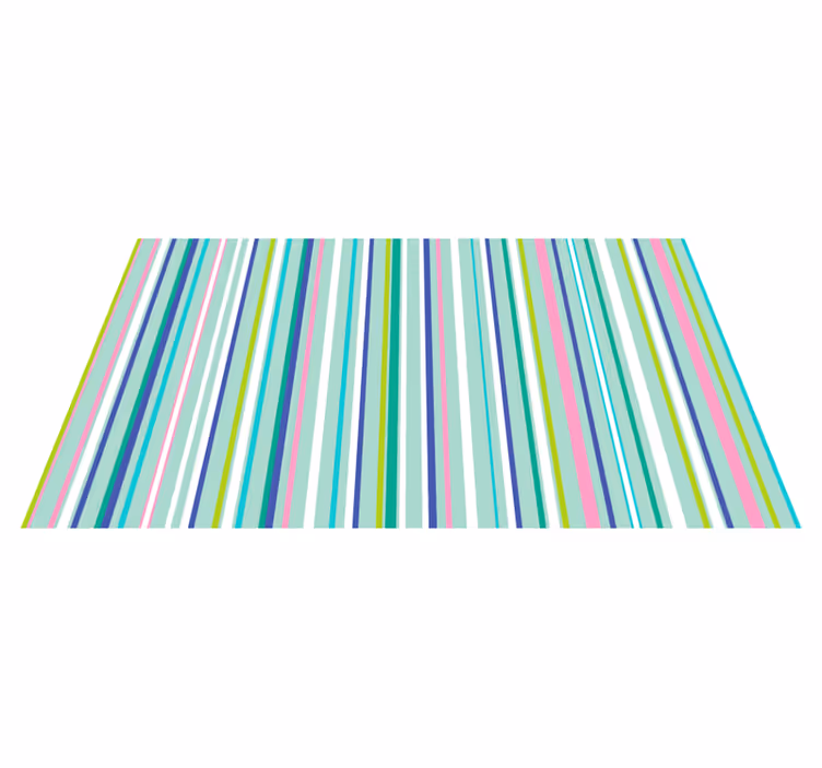 Tappeto vinile strisce motivi eleganti multicolori - TenStickers