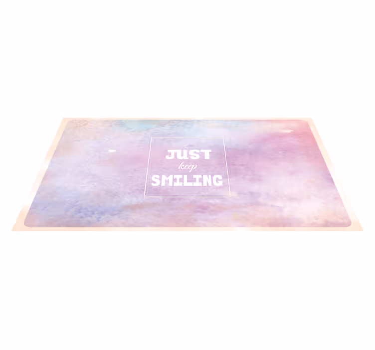 Tappeto vinile frase continua a sorridere - TenStickers