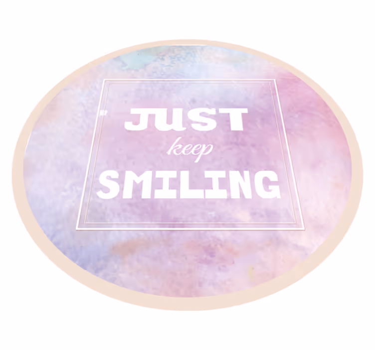Tappeto vinile frase gioioso promemoria - TenStickers