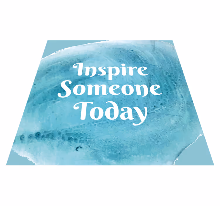 Tappeto vinile frase citazione motivazionale splash - TenStickers