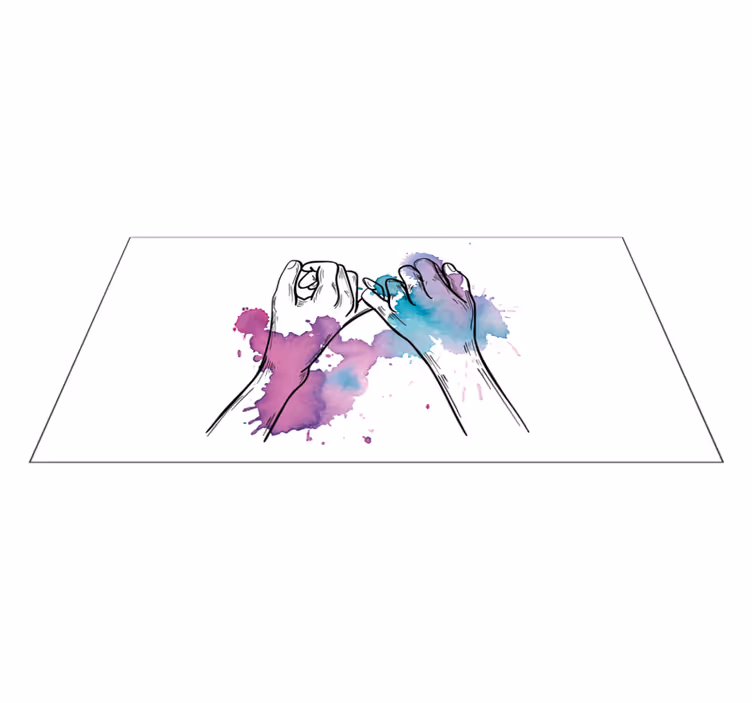 Tappeto vinile per ragazzi gesto della mano colorato - TenStickers