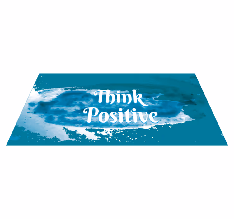 Tappeto vinile frase abbracciare l'ottimismo - TenStickers
