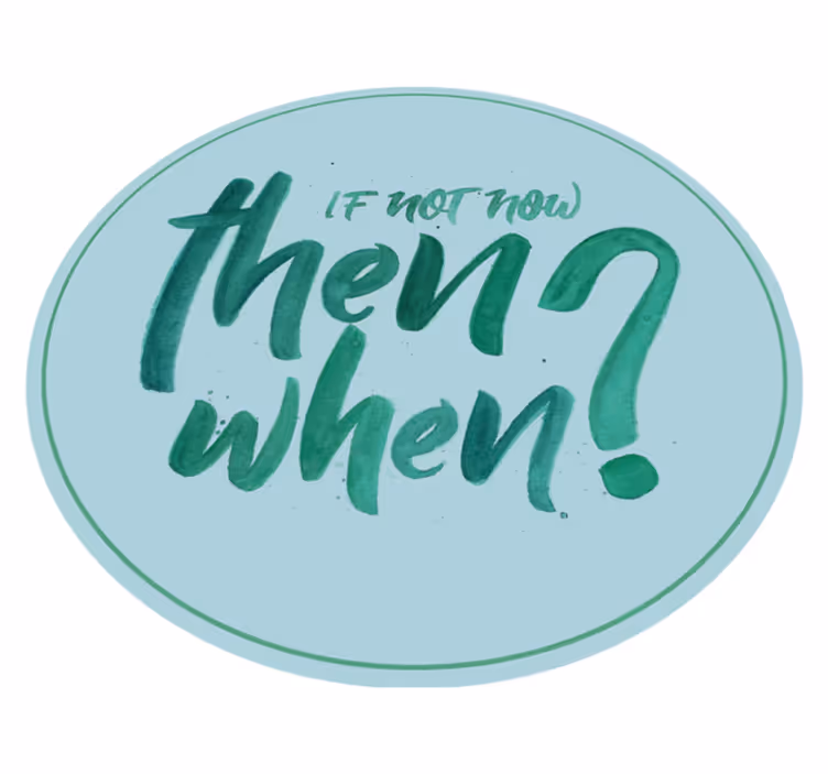 Tappeto vinile frase se non ora - TenStickers