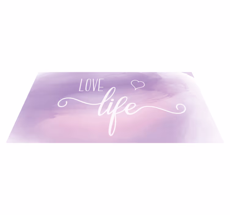 Tappeto vinile frase amare la vita - TenStickers