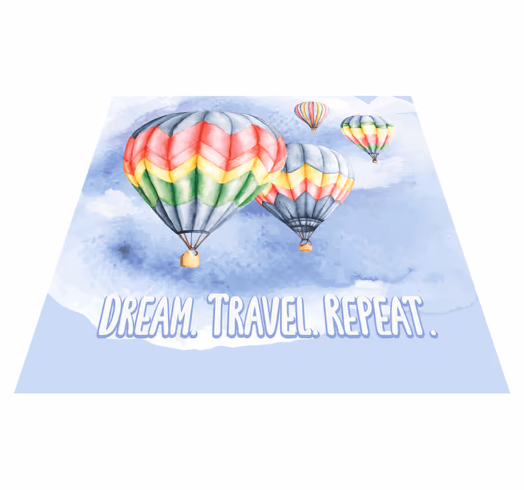 Tappeto vinile frase viaggio da sogno ripetere - TenStickers