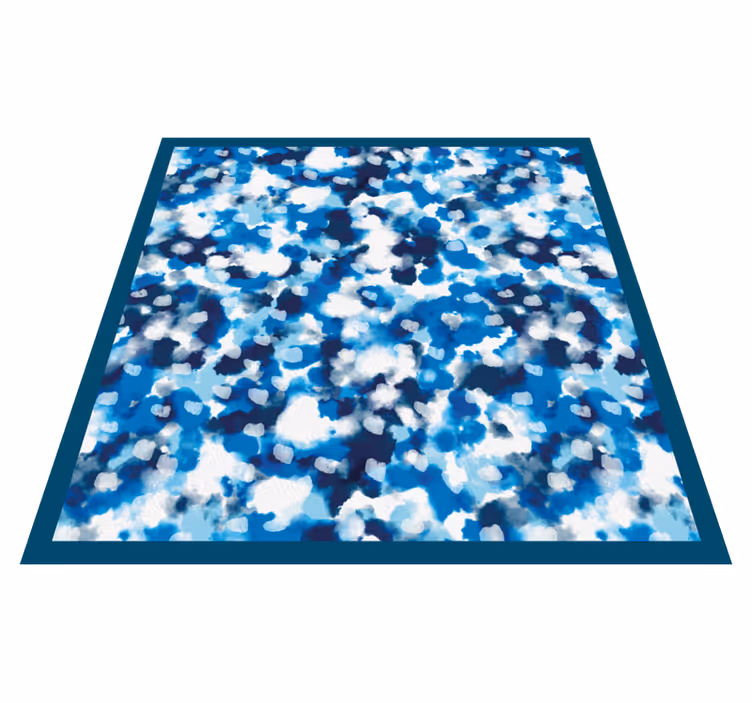 Tappeto vinile per bambini modello di nuvola blu - TenStickers
