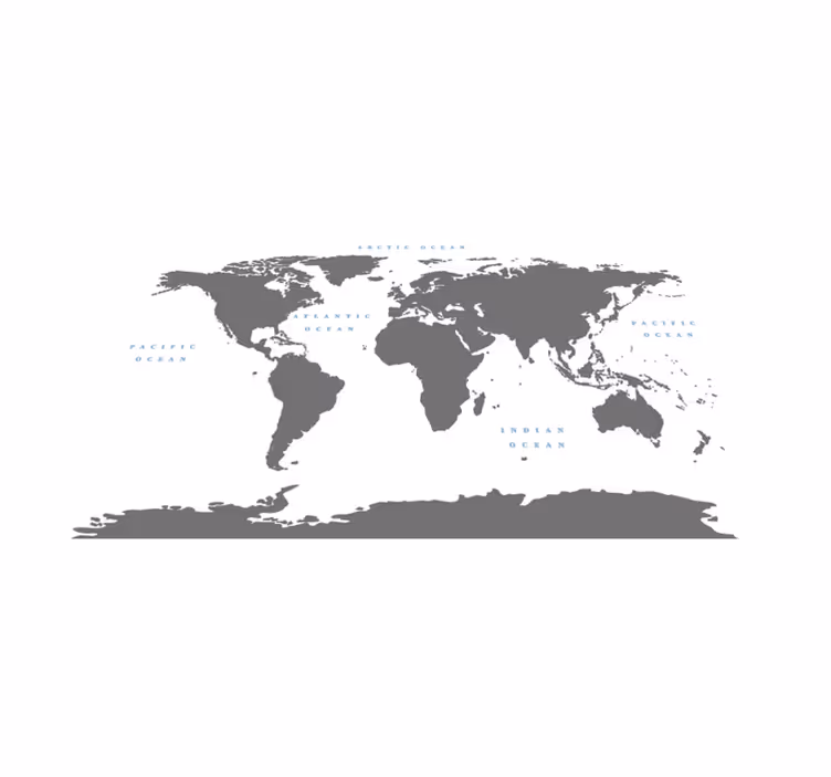 Tappeto in vinile soggiorno mappa del mondo stilizzata - TenStickers