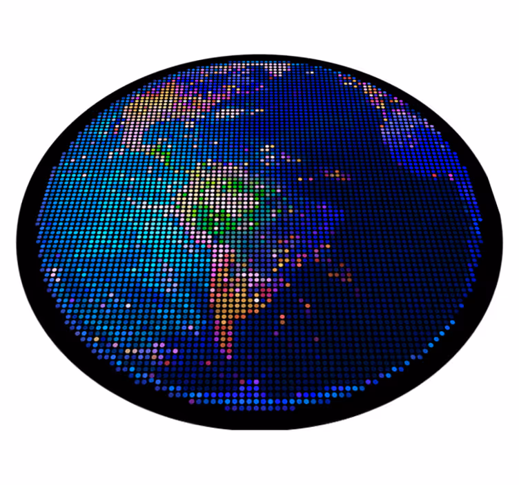 Tappeto vinile mappamondo palla da discoteca terrestre - TenStickers