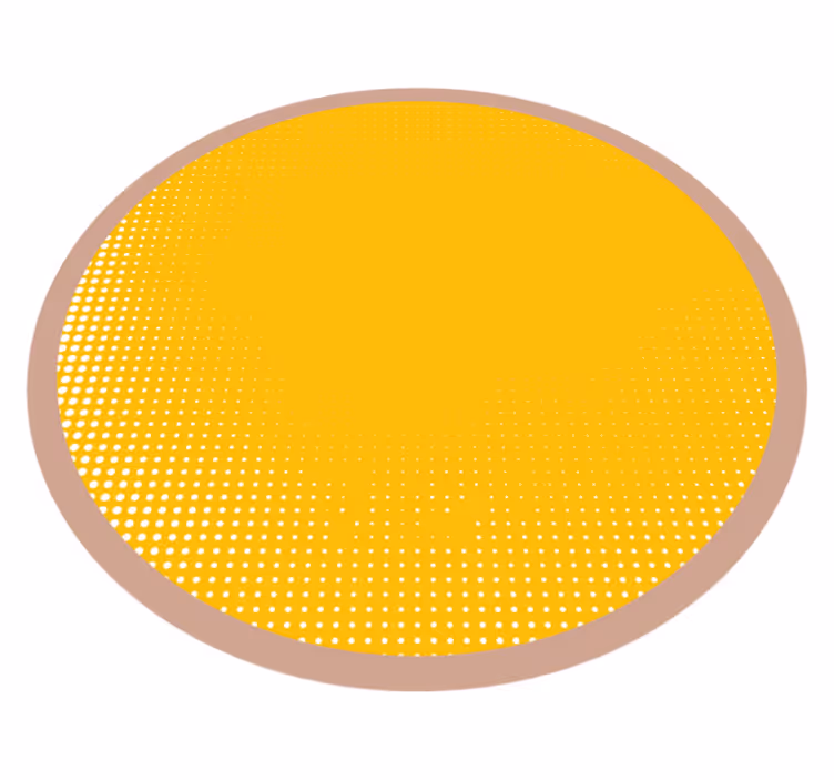 Tappeto vinile giallo modello circolare soleggiato - TenStickers