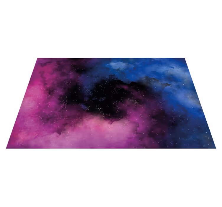 Tappeto in vinile moderno Galassia nebulosa a spirale colorata - TenStickers