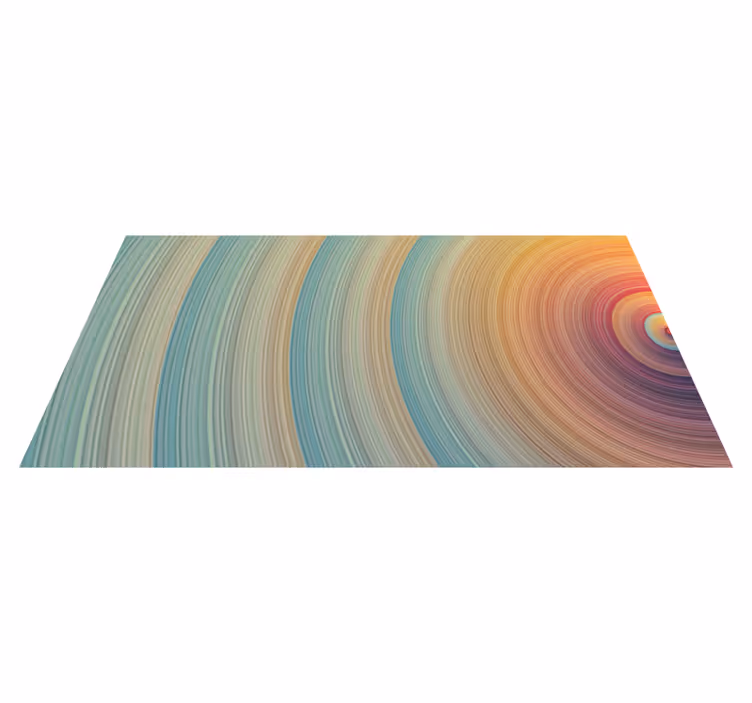 Tappeto vinile minimalista onde colorate a spirale - TenStickers