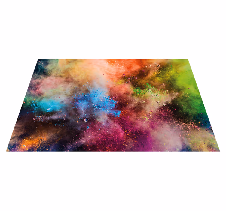 Tappeto vinile per bambini esplosione di colori cosmici - TenStickers
