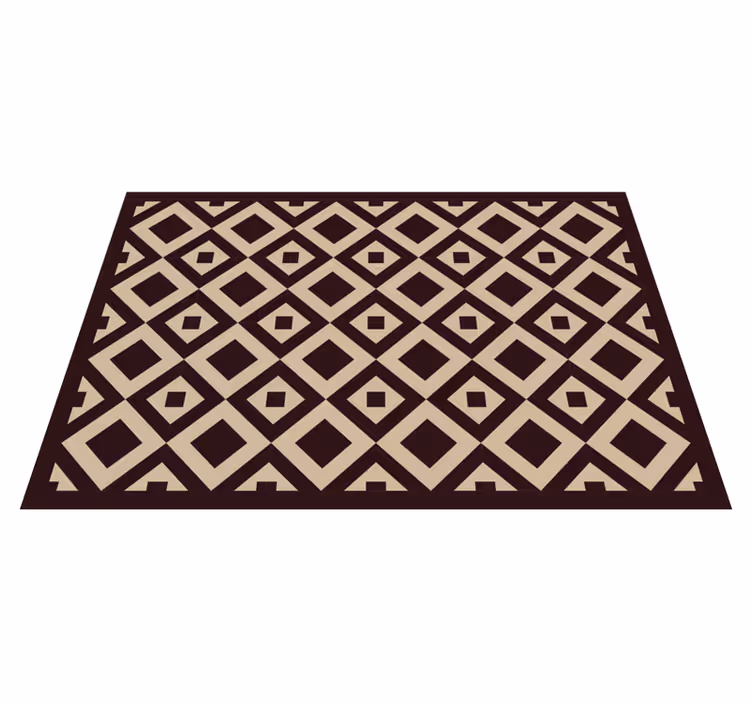 Tappeto vinile geometrico illustrazione con motivo a rombi - TenStickers