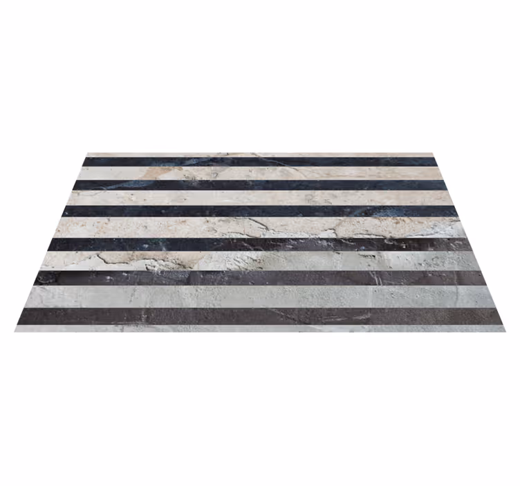 Tappeto vinile effetto pietra stile a strisce di pietra - TenStickers