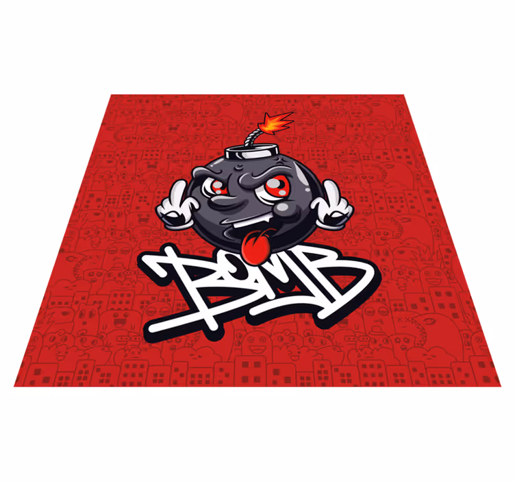 Tappeto vinile per ragazzi personaggio bomb cartoon - TenStickers