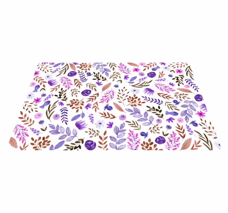 Tappeto vinile fiori modello naturale - TenStickers