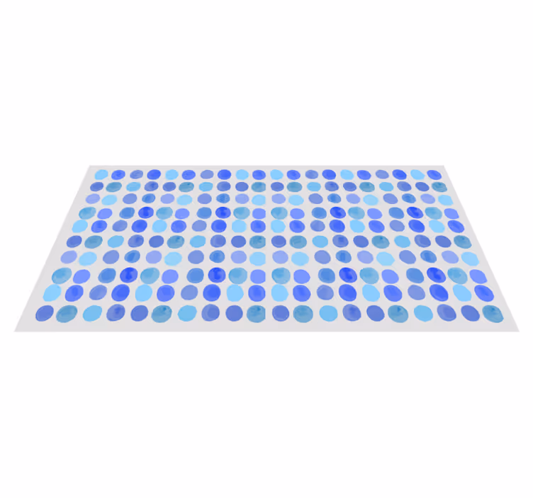 Tappeto vinile bagno motivo a pois blu - TenStickers
