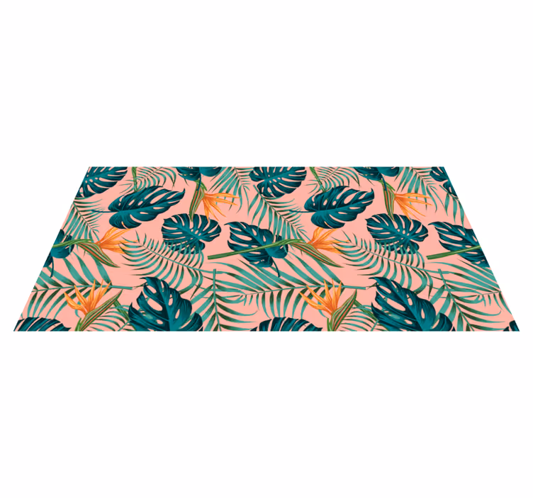 Tappeto vinile natura foglie tropicali - TenStickers
