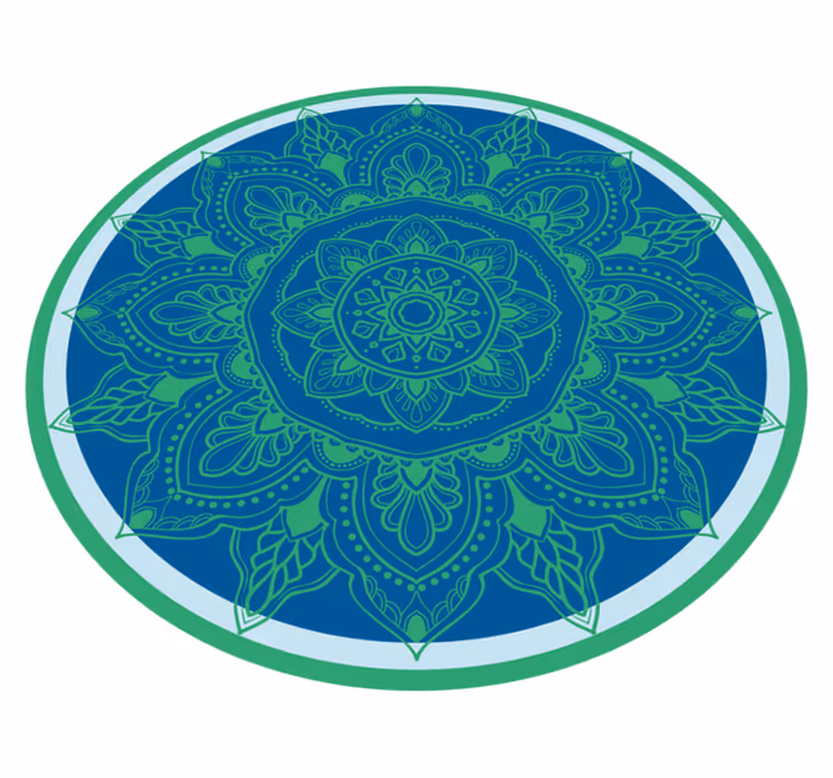 Tappeto vinile Mandala elaborata composizione floreale - TenStickers