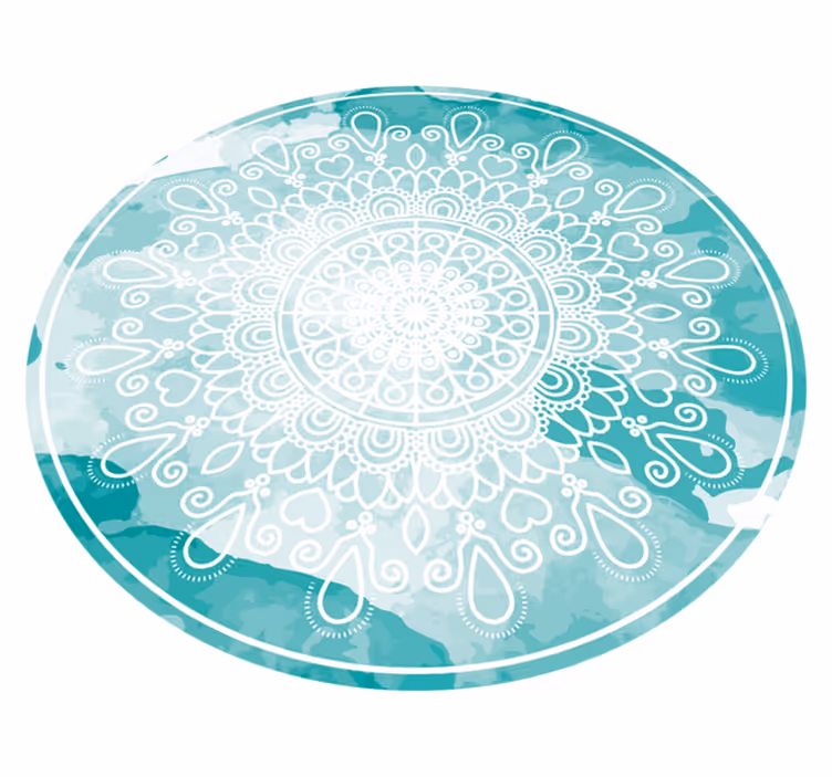 Tappeto vinile Mandala eleganti toni acquerellati - TenStickers