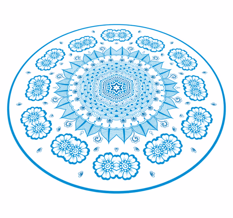 Tappeto vinile Mandala intricata ispirazione floreale - TenStickers