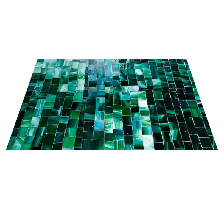 Tappeto vinile mosaico piastrelle verdi a mosaico decorativo - TenStickers