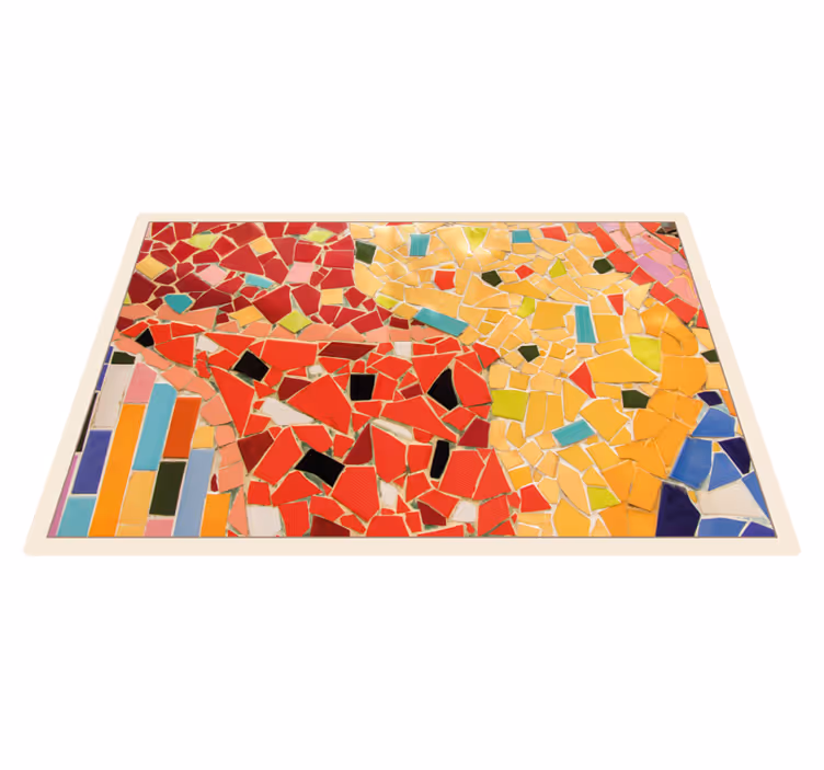 Tappeto vinile mosaico disposizione vibrante di piastrelle - TenStickers