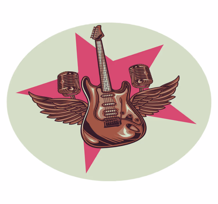 Tappeto vinile per ragazzi tributo alla rock star - TenStickers