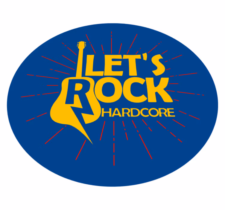 Tappeto vinile rotondo tributo alla chitarra elettrica - TenStickers