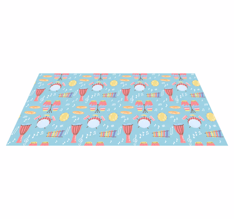 Tappeto vinile per bambini strumenti musicali divertenti - TenStickers