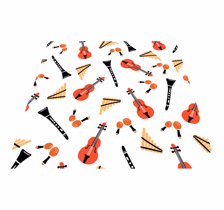 Tappeto vinile per bambini con motivi musicali - TenStickers
