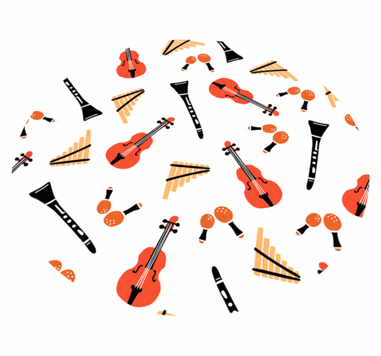 Tappeto vinile per bambini concetto di strumento musicale - TenStickers