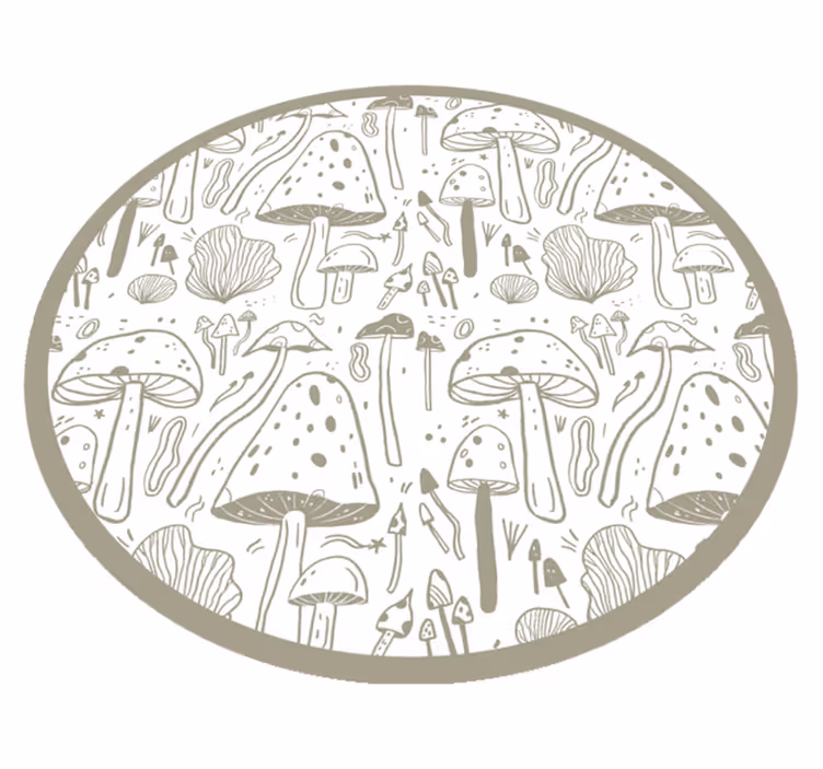 Tappeto vinile natura motivo fungino - TenStickers