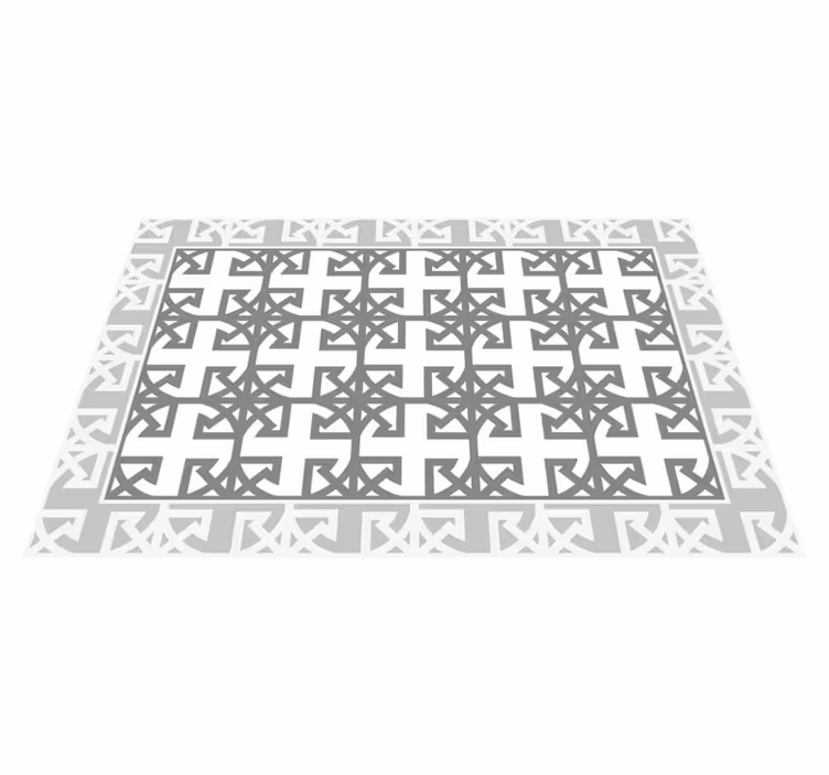 Tappeto vinile piastrelle motivo decorativo grigio - TenStickers