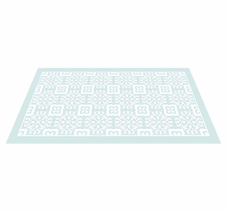 Tappeto vinile piastrelle turchese elegante - TenStickers