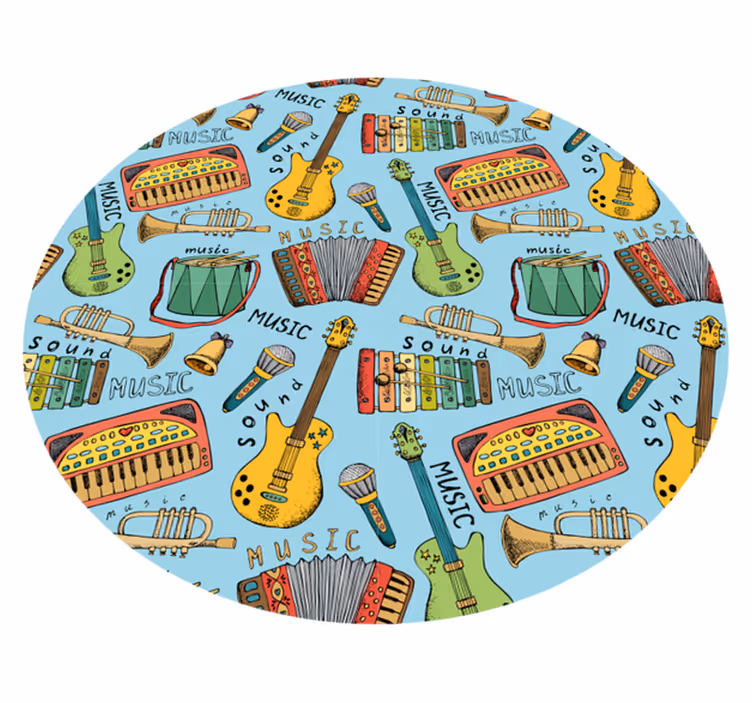 Tappeto vinile per bambini gioia degli strumenti musicali - TenStickers