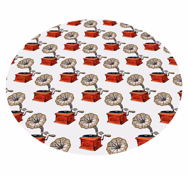 Tappeto vinile motivi scatole musicali retrò - TenStickers