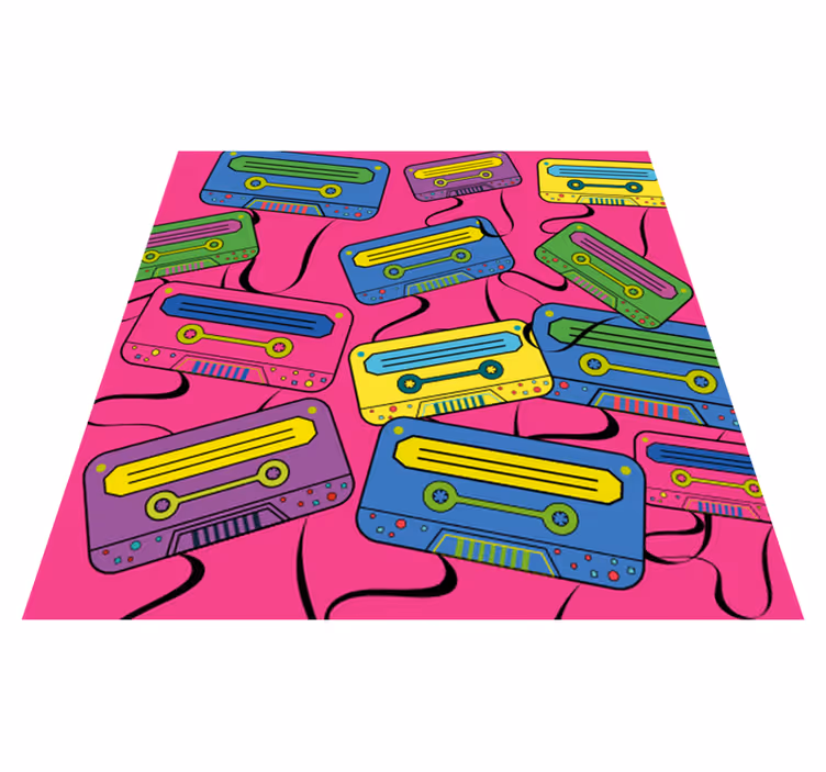 Tappeto vinile per ragazzi nastri vibranti - TenStickers