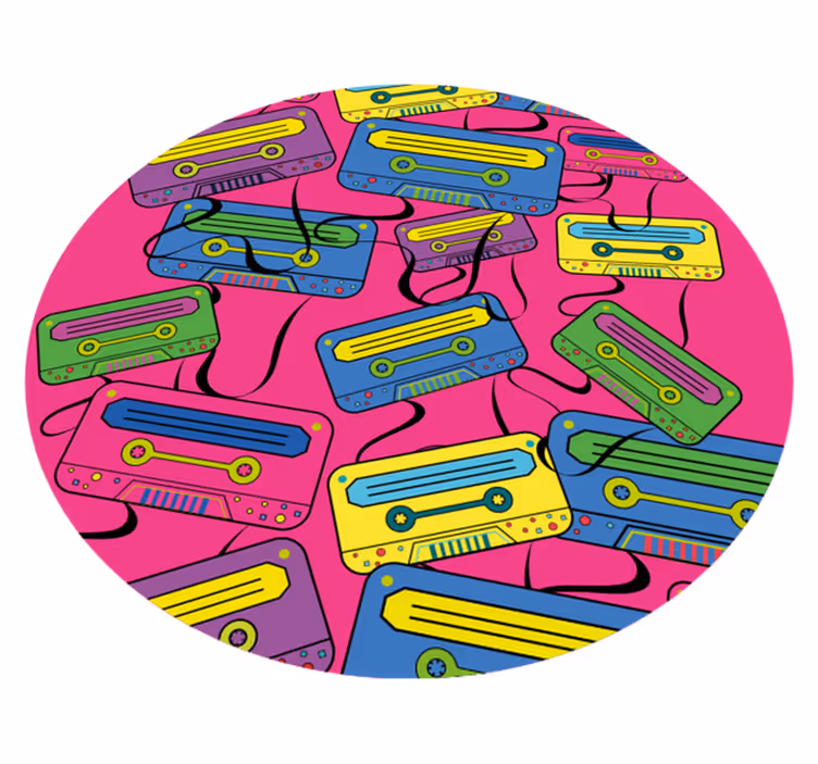 Tappeto vinile per bambini cassette audio vivaci - TenStickers