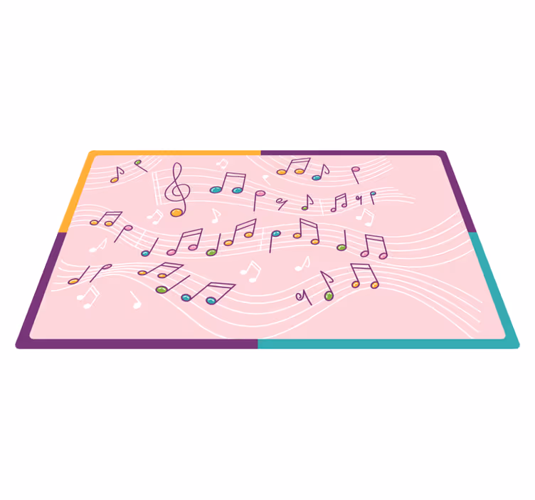 Tappeto vinile per ragazzi flusso di note melodiche - TenStickers