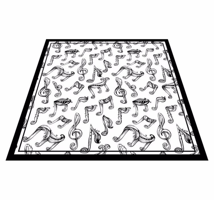 Tappeto vinile per ragazzi concetto di note musicali - TenStickers