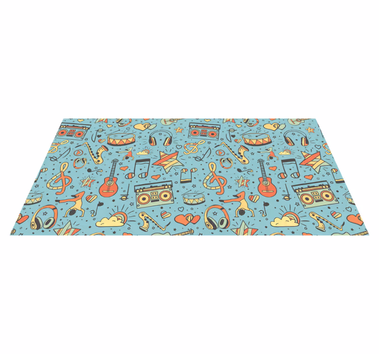Tappeto vinile per bambini tema musicale - TenStickers