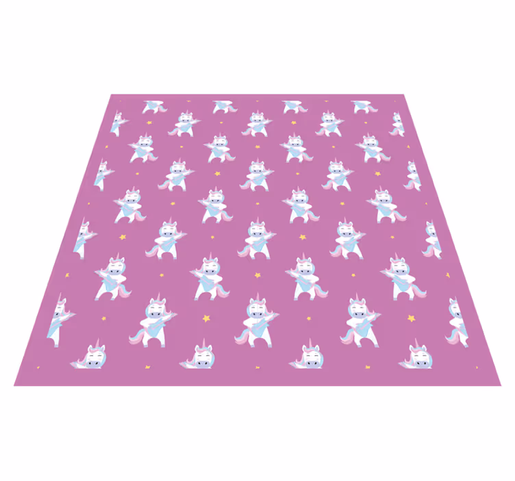 Tappeto vinile per bambini motivo unicorno stravagante - TenStickers