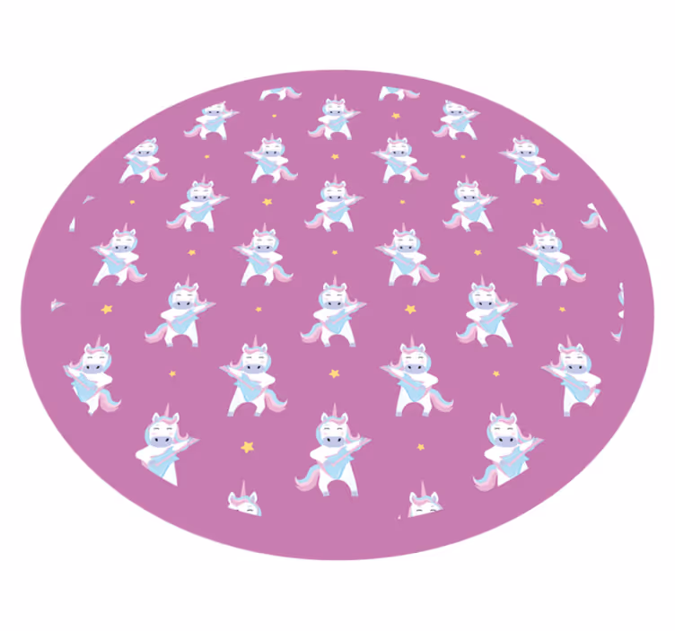 Tappeto vinile per bambini motivo di unicorni giocosi - TenStickers
