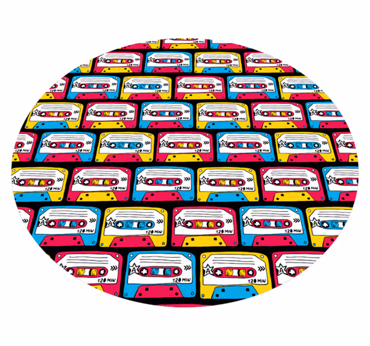 Tappeto vinile vintage cassette vivaci - TenStickers