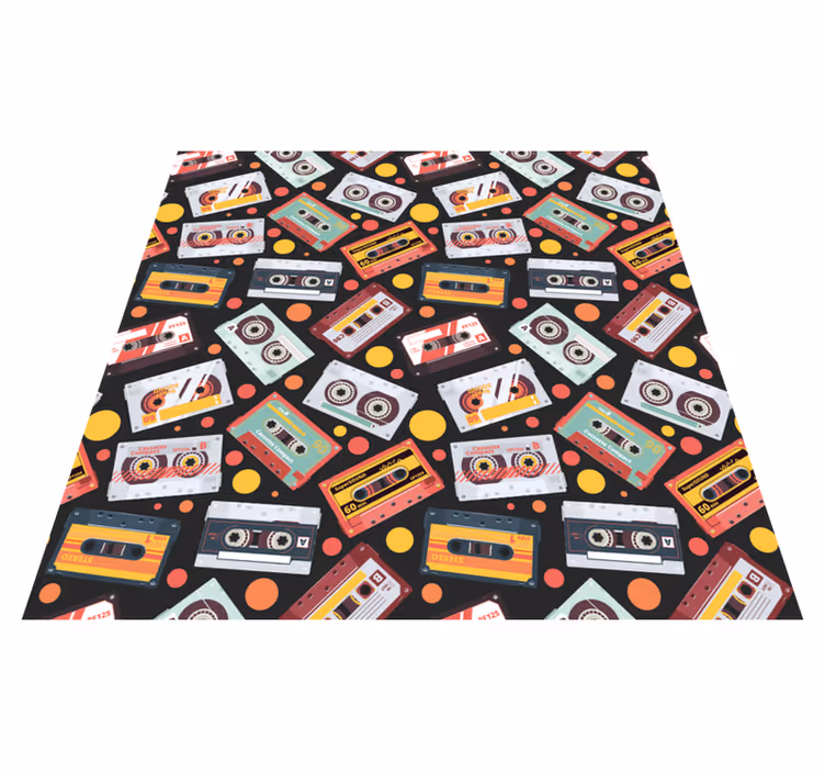Tappeto vinile motivi stile cassette retrò - TenStickers